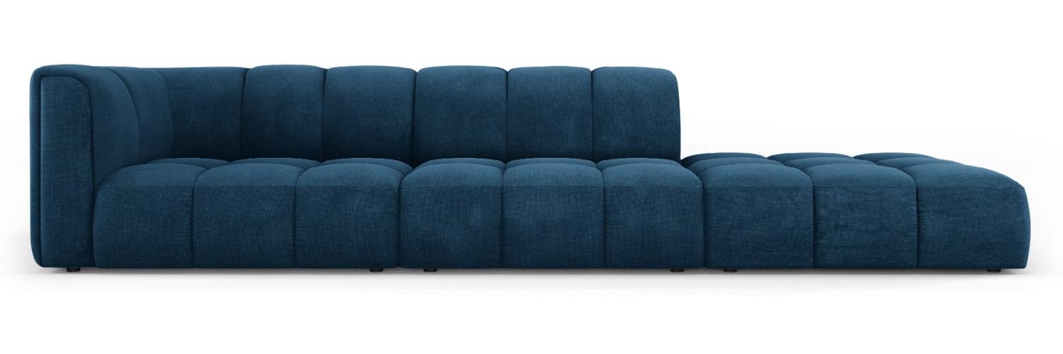 Micadoni Modulares Sofa Serena 4-Sitzer offene Seite Rechts Strukturierter Stoff Königsblau Bild 1