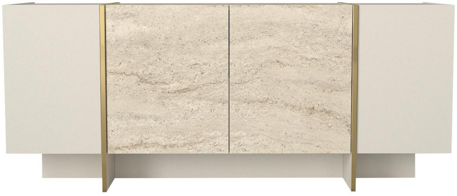 moebel17 Sideboard Veyron in Beige mit Granit Optik, mit Granit Optik Bild 1