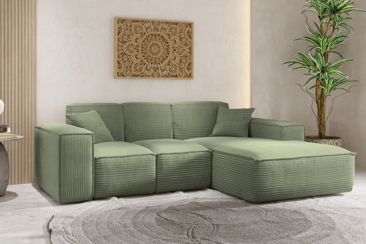 Kaiser Möbel Ecksofa Eckcouch L form, Wohnzimmer Couch SIENA stoff Poso Bild 1