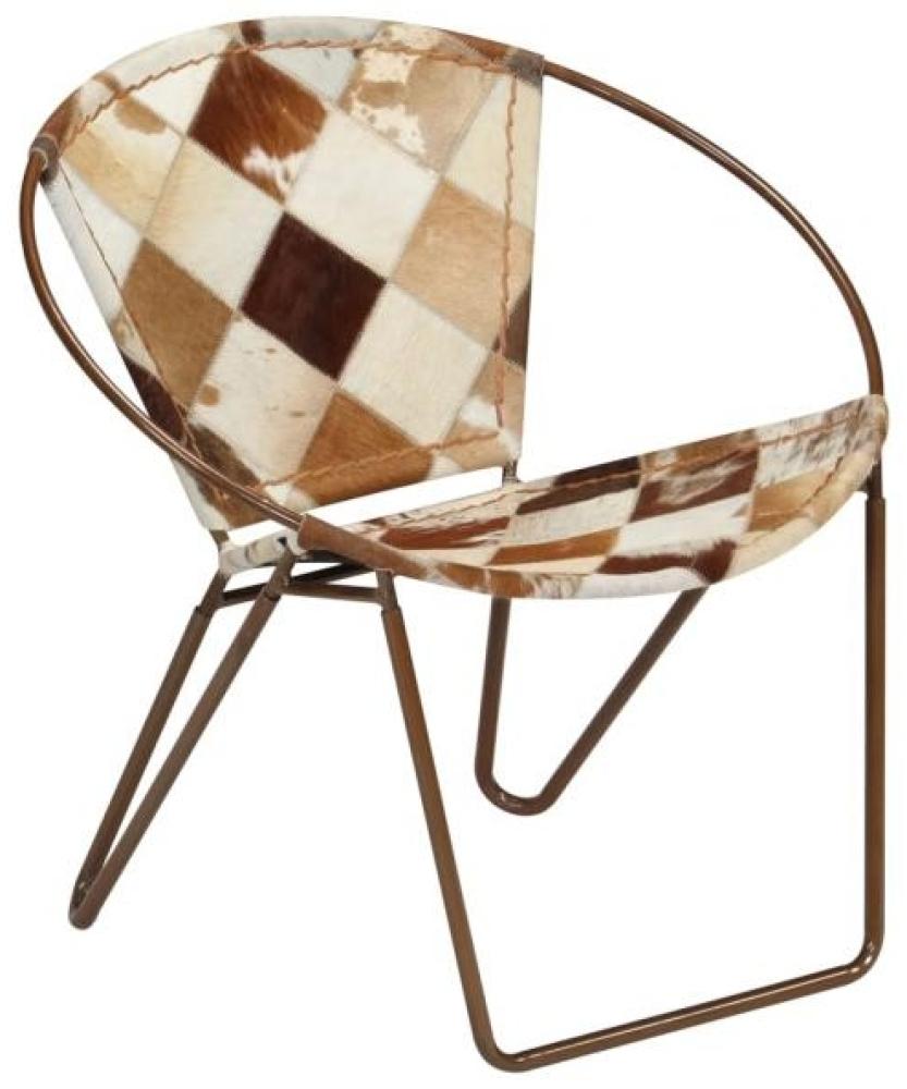 vidaXL Sessel Diamond Braun Echtleder Bild 1