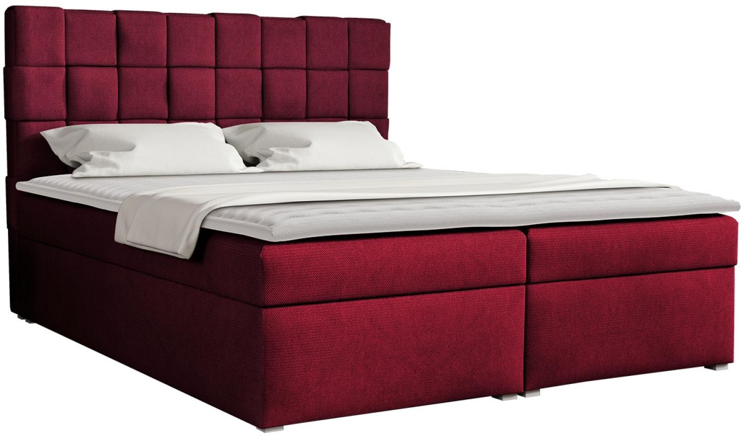 Boxspringbett Malmo Box, Rot, 140 x 200 cm Bild 1