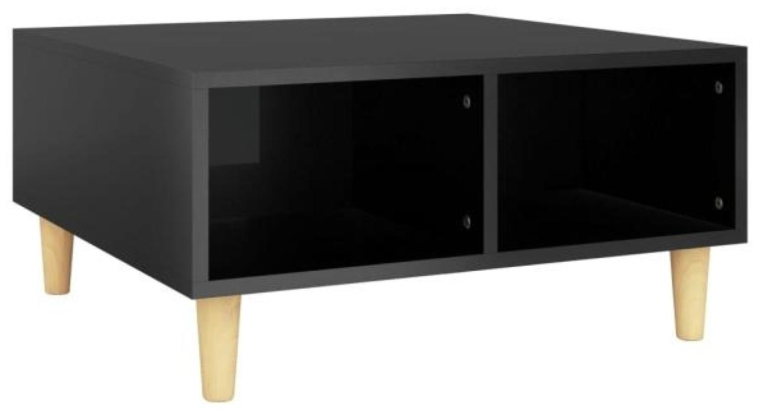 vidaXL Couchtisch Hochglanz-Schwarz 60 x 60 x 30 cm Spanplatte [805984] Bild 1
