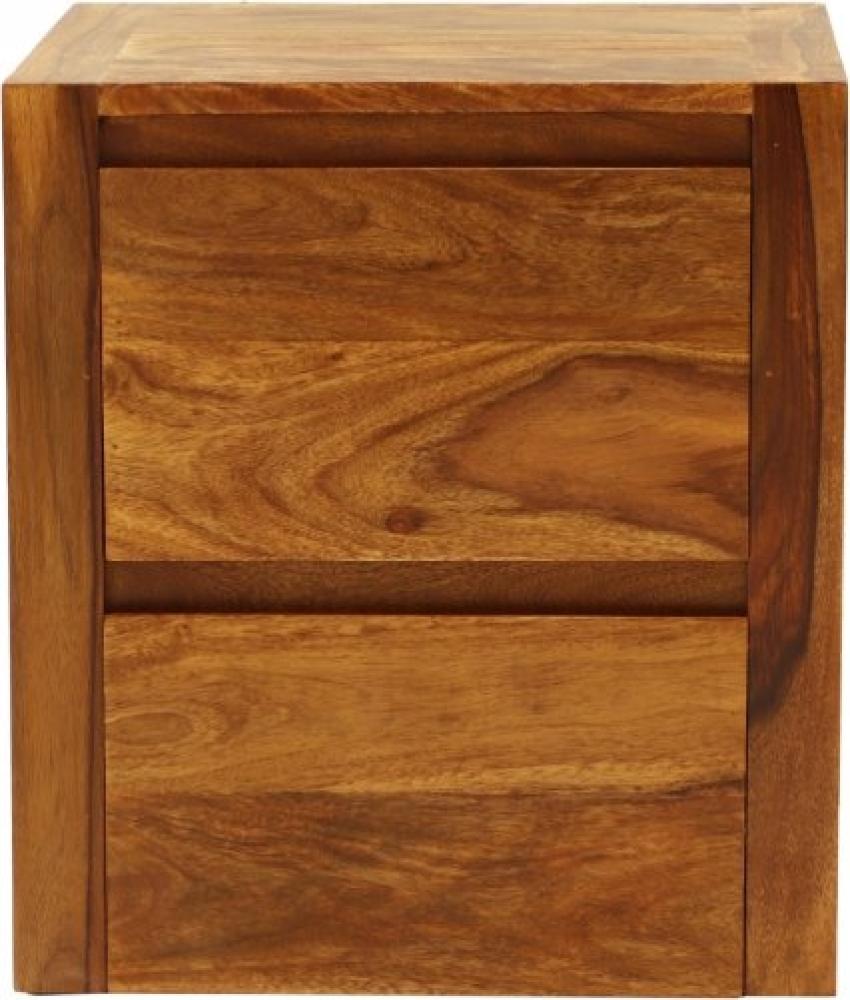 Nachttisch Gani 45x50x40 aus indischem Sheesham-Massivholz Bild 1