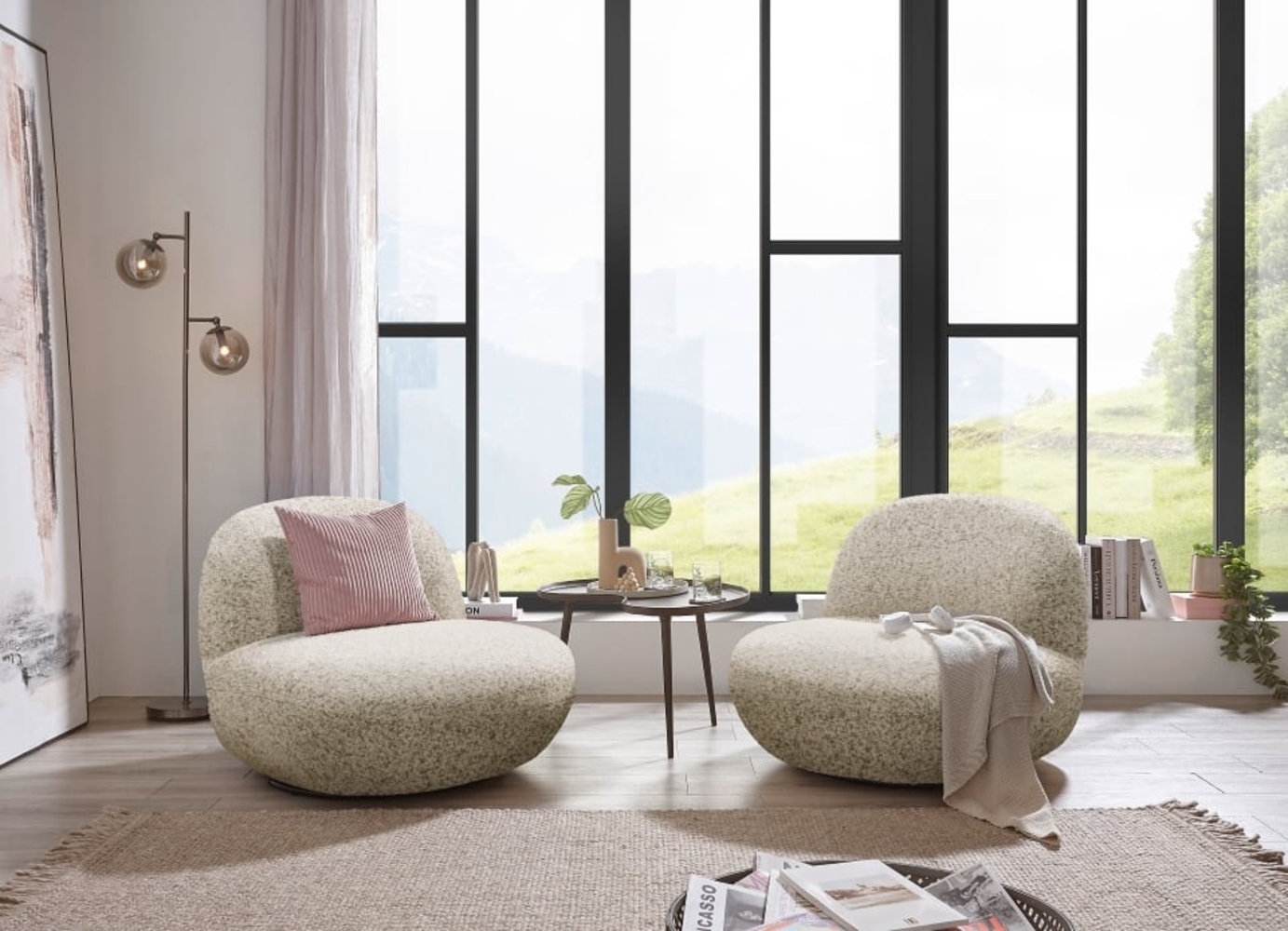 Stilvoller Drehsessel Chris von ED Exciting Design Farbe Macchiato– Moderner Komfort in Macchiato und Grün Bild 1