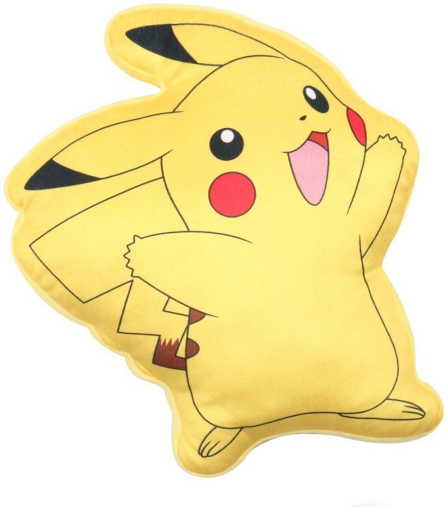 MTOnlinehandel Dekokissen Pokemon Geschenk, Pikachu Kissen 40x40cm, Kuscheltier, ideal für Sofa oder Leseecke, passend zur Bettwäsche Bild 1