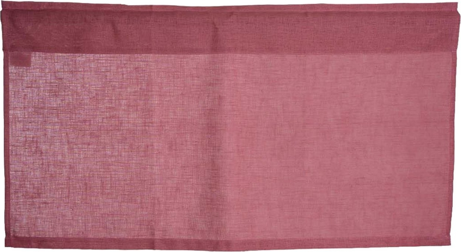 beties Scheibengardine Leinen, Stangendurchzug (1 St), halbtransparent, 100% Leinen, Bistrogardine 45x85 cm Landhausstil mit Tunnelaufhängung Fertiggardine Bild 1