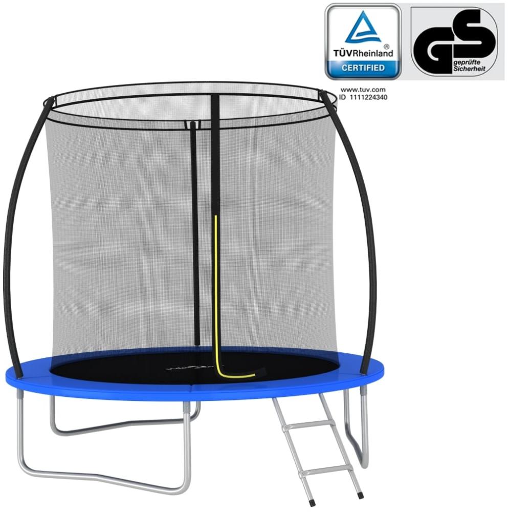 Trampolin-Set inkl. Sicherheitsnetz, Leiter und Regenschutz, Rund 150 kg, 244x55 cm Bild 1