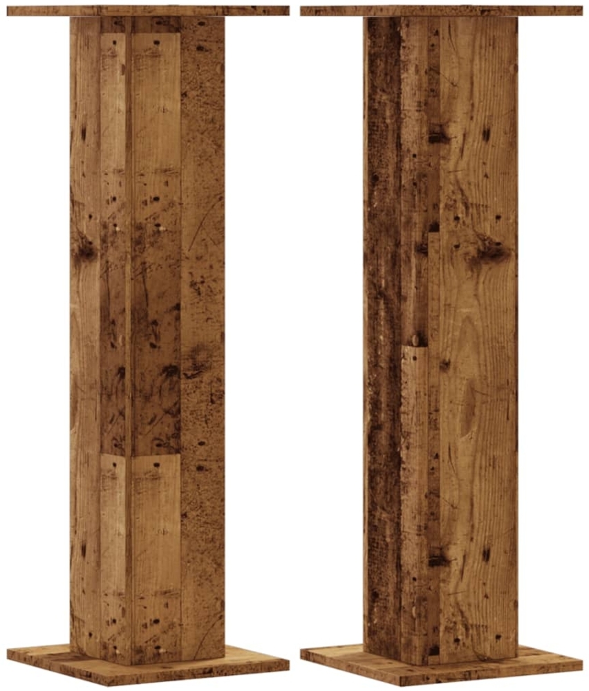 vidaXL Pflanzenständer 2 Stk. Altholz-Optik 30x30x95 cm Holzwerkstoff 3307880 Bild 1