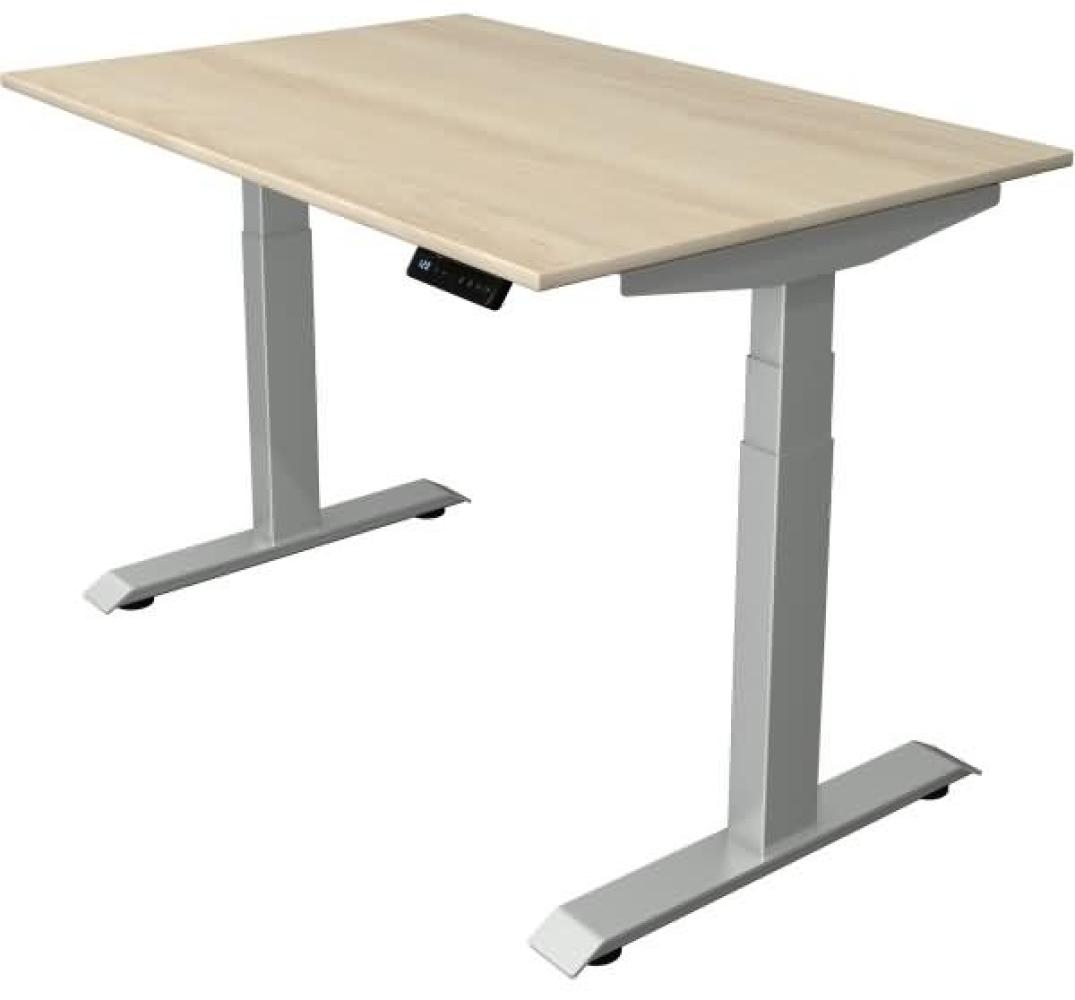 Kerkmann Schreibtisch Sitz-Stehtisch Move 4 silber 120x80x64-129cm elektr. höhenverstellbar ahorn Bild 1