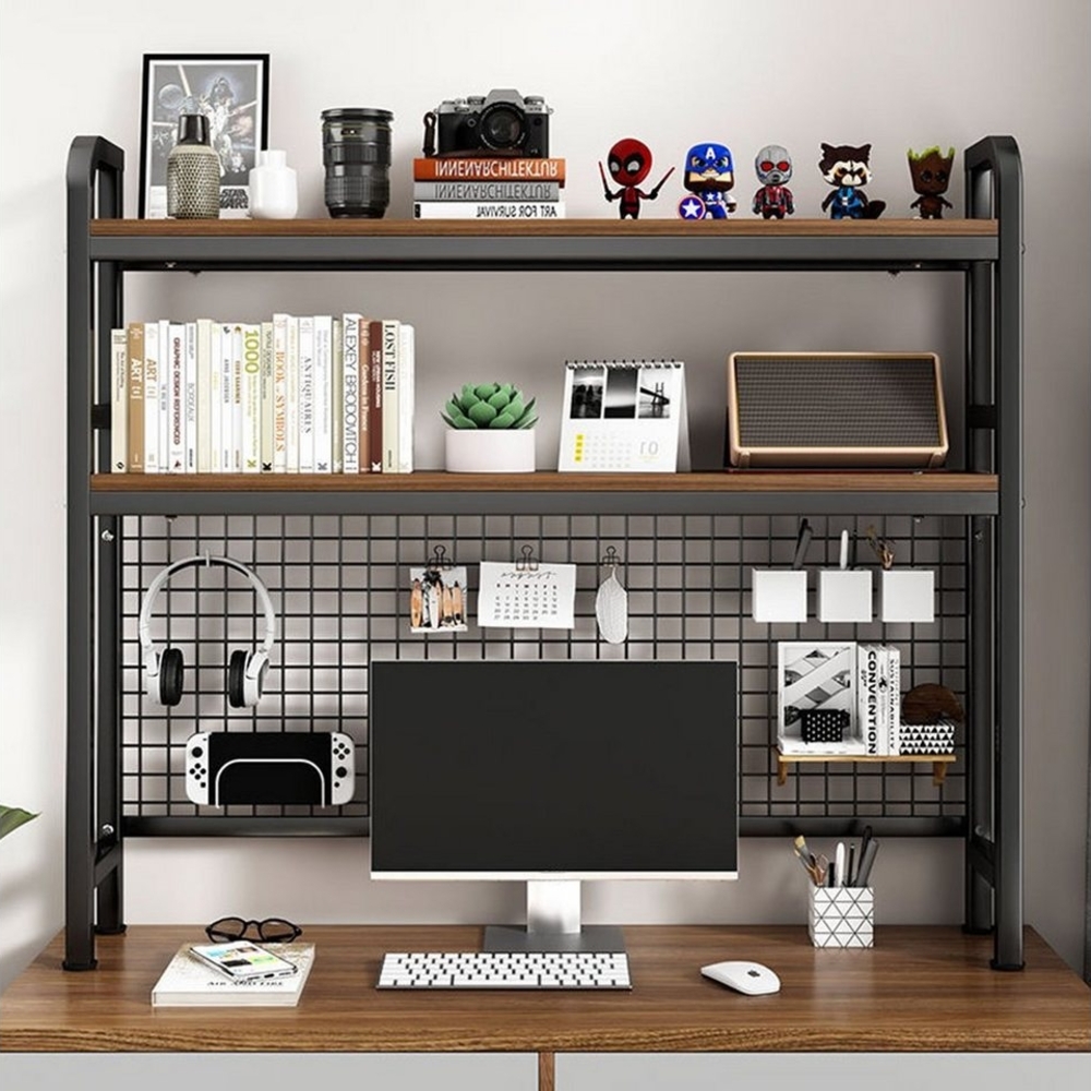 TWSOUL Bücherregal Desktop-Bücherregal mit Gitter, Desktop-Aufbewahrungsregal, 75*20*98cm Bild 1