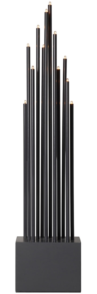 Kerzenleuchter -Buzz', 12-flammig, anthrazit, Metall, Holz, 60cm Bild 1