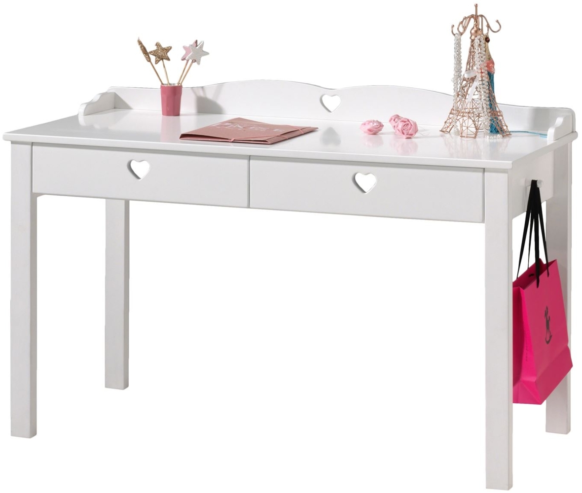 Schreibtisch Kamila 130x60x85 Computertisch MDF Weiß Bild 1