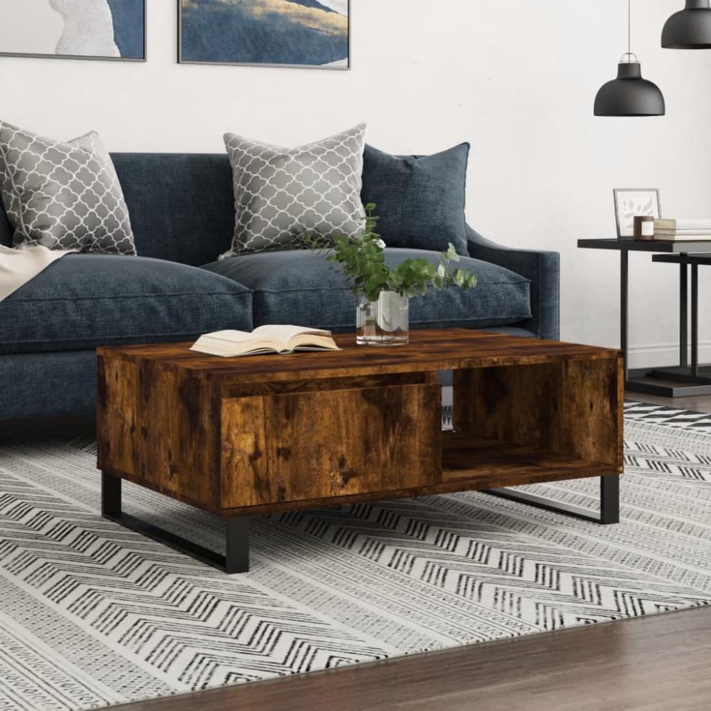 vidaXL Couchtisch Räuchereiche 90x60x35 cm Holzwerkstoff 827073 Bild 1