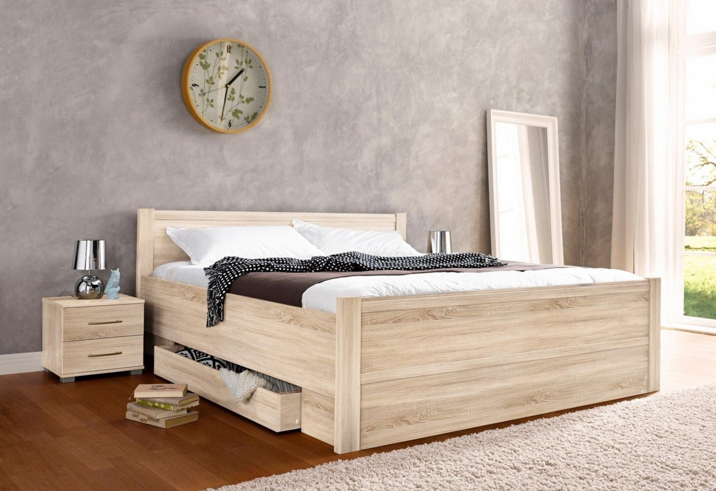 priess Bett Husum Schlafzimmer Jugendzimmer Rahmenbett, mit Komforthöhe verschiedene Ausführungen hochwertige Premium Qualität Bild 1