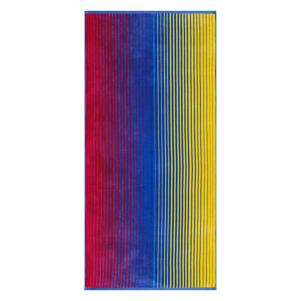 SUMMER STRIPES cobalt Strandtuch 75x160cm 100% Mesopotamische Baumwolle Bild 1