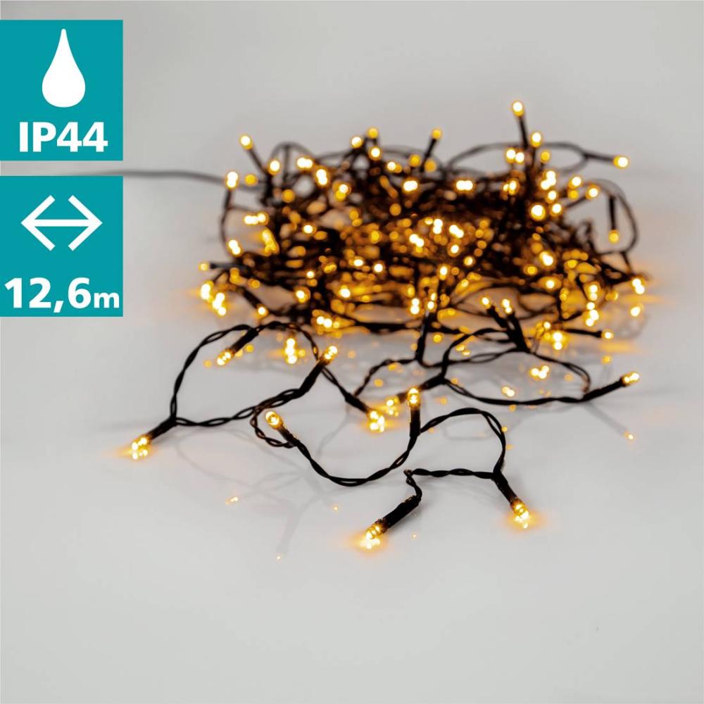 EGLO Christmas 410818 Weihnachtsdekoration Christbaumlichterkette GOLDEN WARM WHITE LED 180X0,064W Kunststoff schwarz, transparent L:1260cm IP44 Bild 1