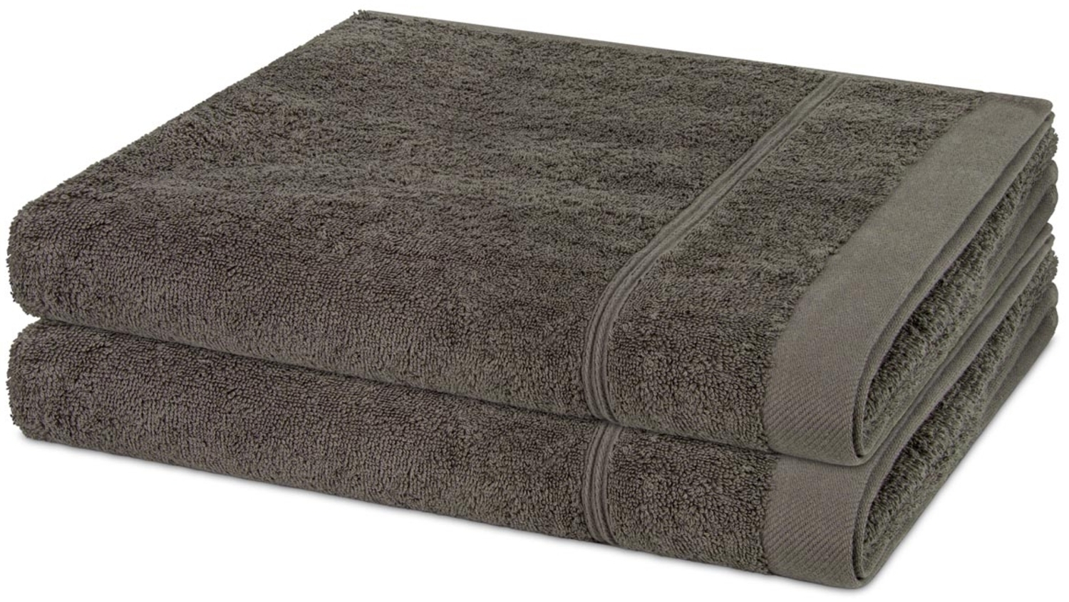 Ross Rubin 2 tlg. Frottier-Set - 2 X Duschtuch (70 X 140cm) - 480 - Mokka Bild 1