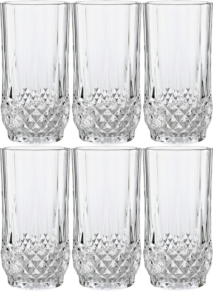 Cristal d'Arques 23225 Longchamp ECLAT Longdrinkbecher 280 ml, Glas, klar (6er Pack) Bild 1