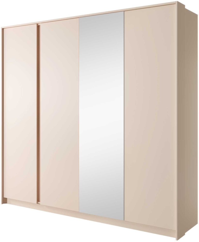 Kleiderschrank Drehtürenschrank Dast 223 x 55 x 210 cm beige 4-türig ohne LED-Beleuchtung Bild 1