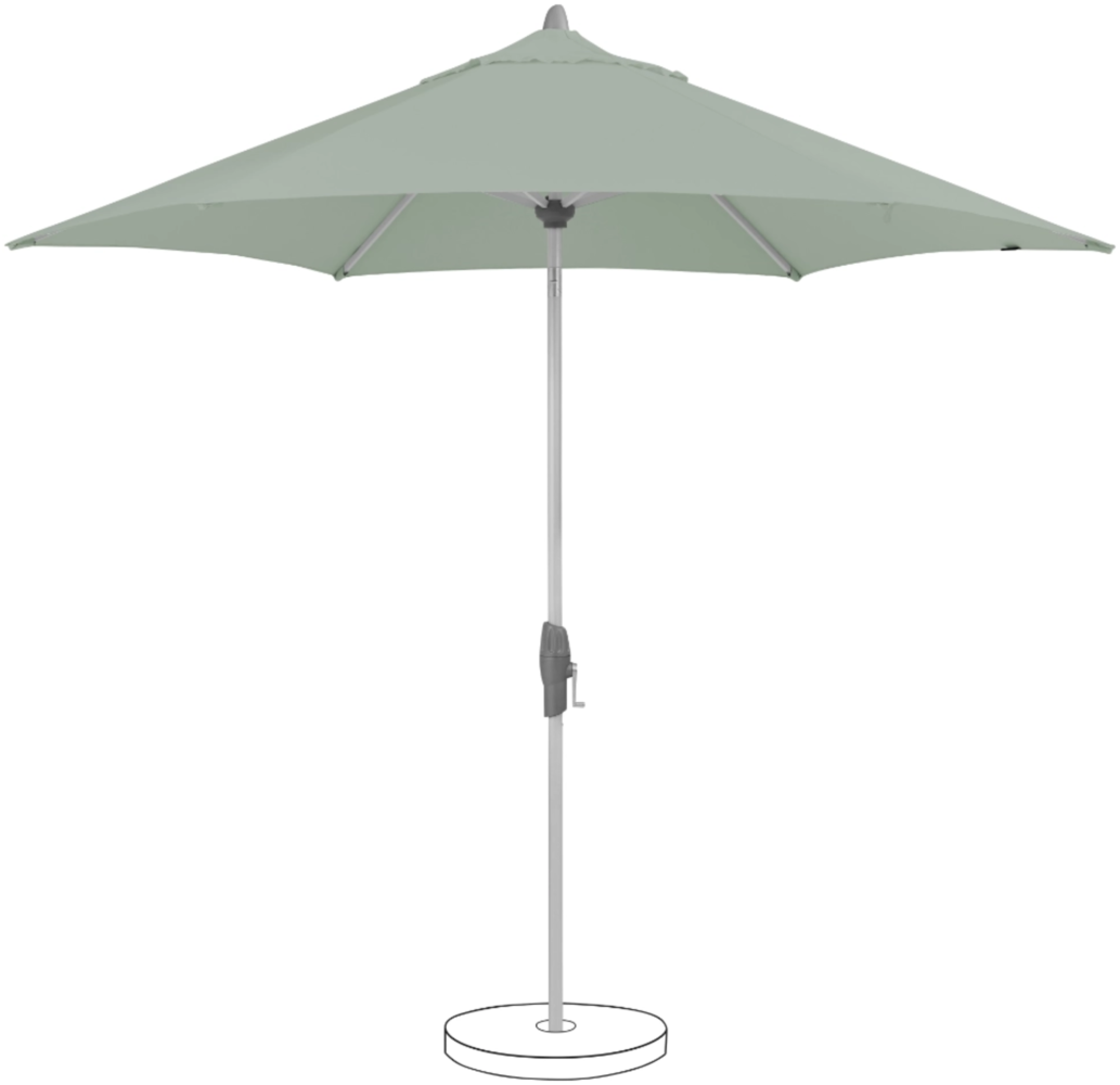 Suncomfort by Glatz Sonnenschirm / Kurbelschirm "Shell Turn 330", frost green, Ø 330 cm Bild 1