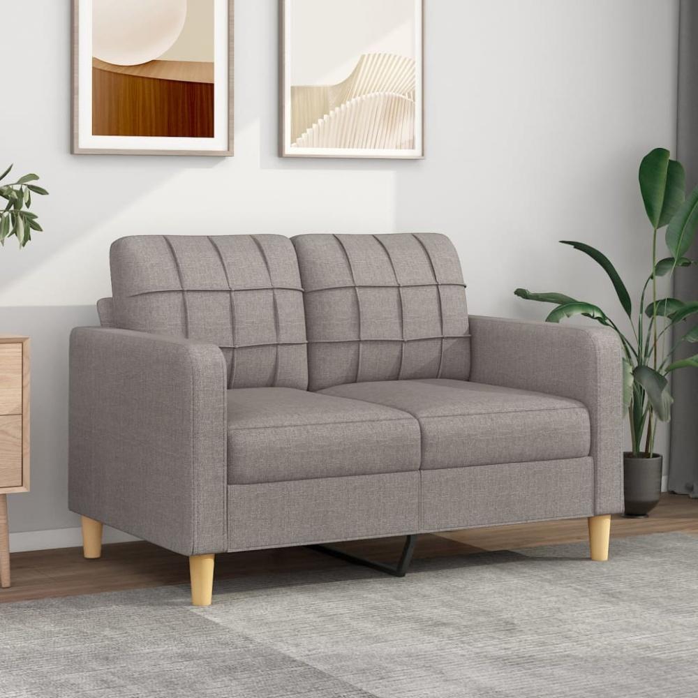 vidaXL 2-Sitzer-Sofa Taupe 120 cm Stoff 359090 Bild 1