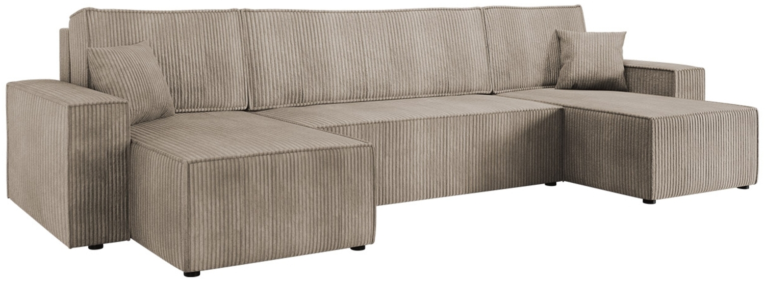 Ecksofa Kobaro U Cord (Farbe: Poso 02) Bild 1