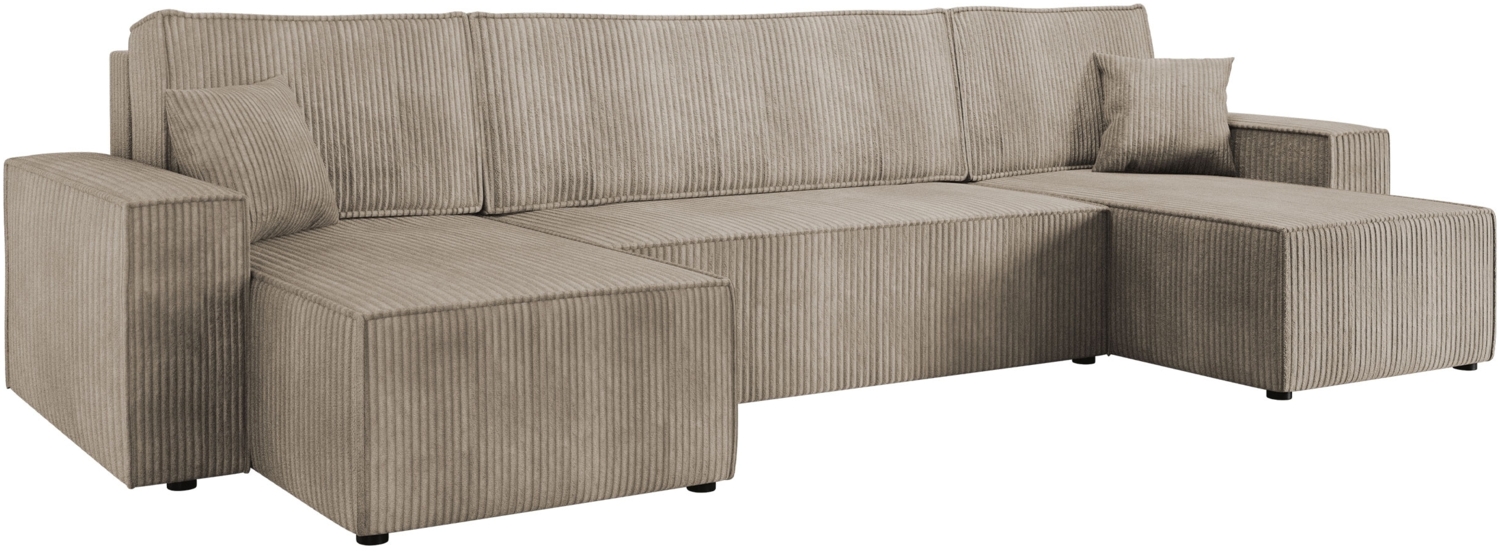 Ecksofa Kobaro U Cord (Farbe: Poso 02) Bild 1
