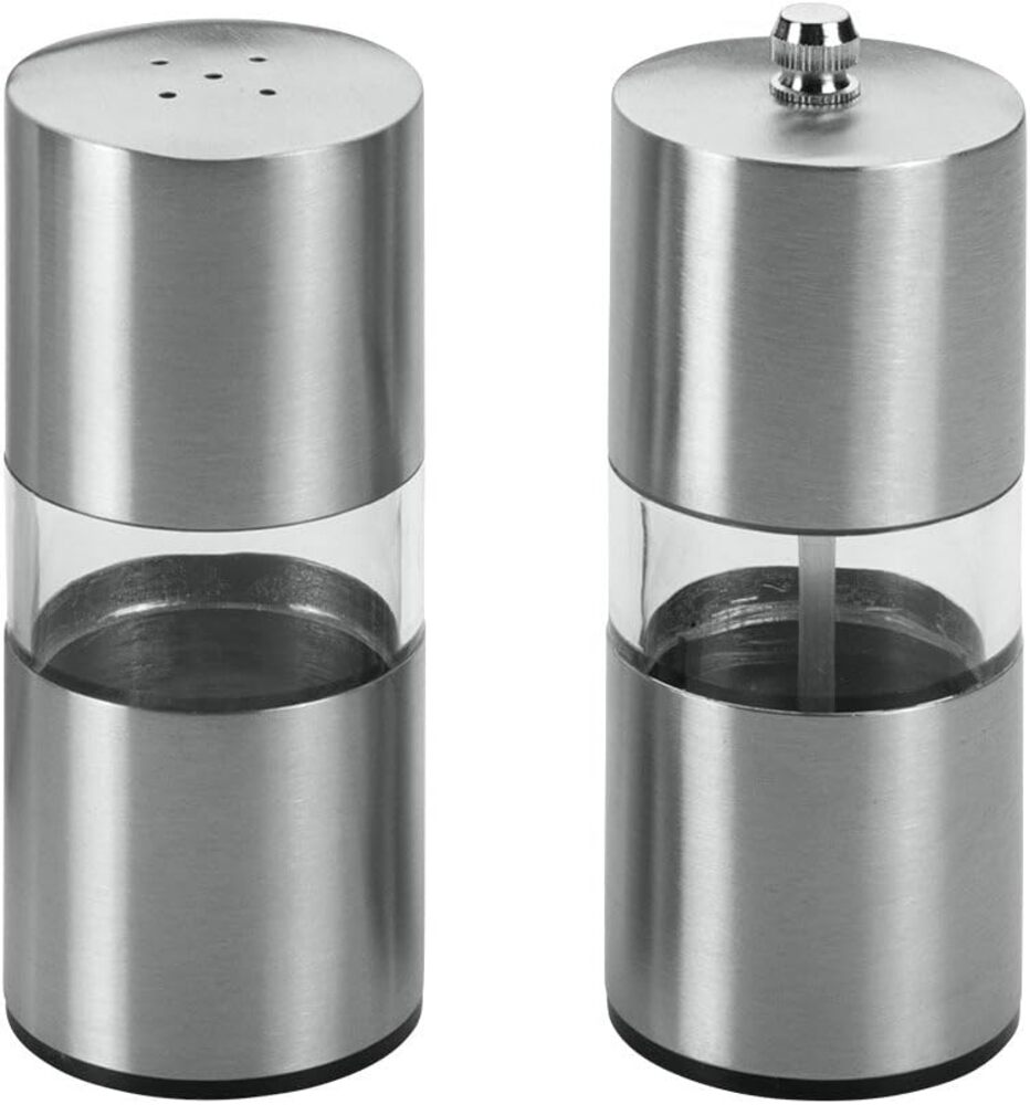 METALTEX 252830010 Salzstreuer- u. Gewürzmühle Set, Inox, Acryl, Keramikmahlwerk Bild 1