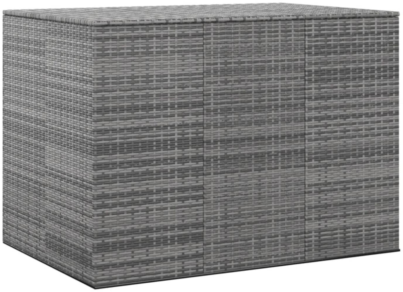 vidaXL Garten-Kissenbox PE Rattan 145x100x103 cm Grau 317231 Bild 1