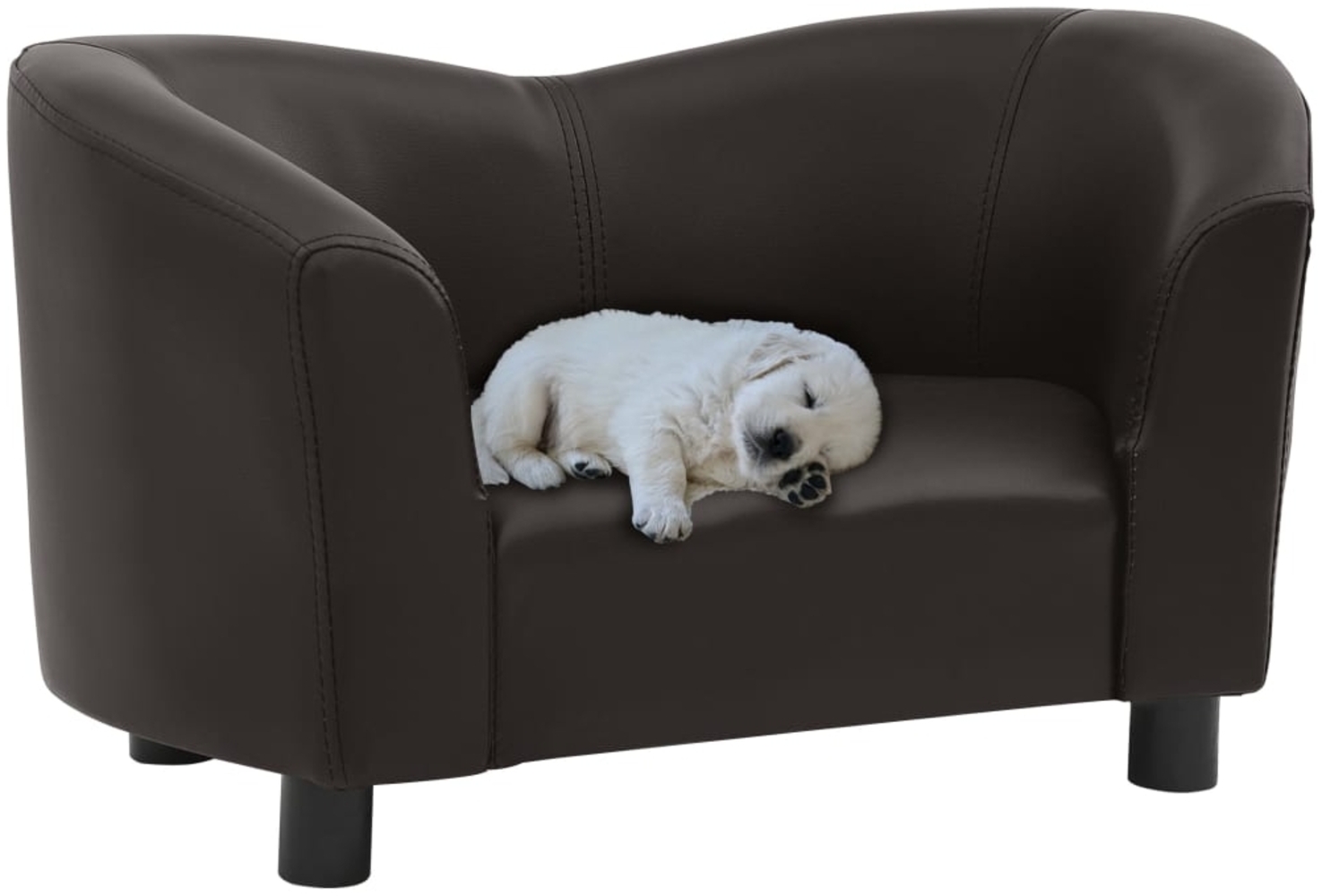 vidaXL Hundesofa Braun 67 x 41 x 39 cm Kunstleder 170947 Bild 1