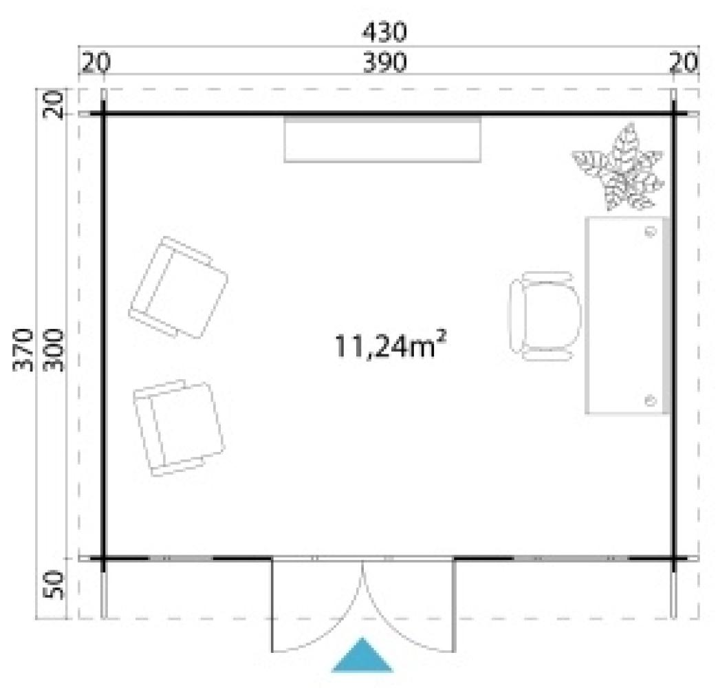 Lasita Maja Gartenhaus Dorset Gartenhaus aus Holz Holzhaus mit 34 mm Wandstärke Blockbohlenhaus mit Montagematerial Bild 1