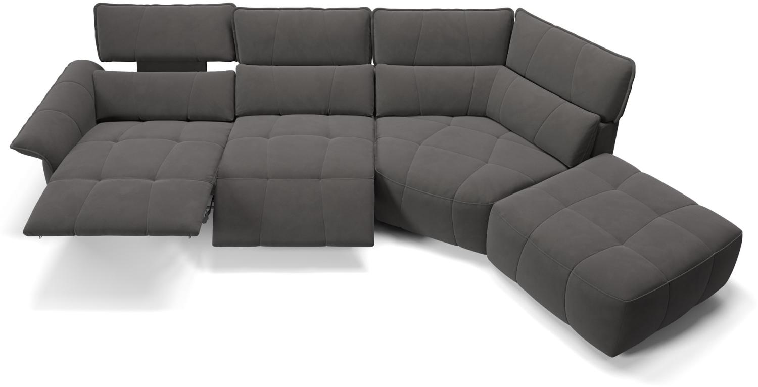 Sofanella Eckcouch Ecksofa ADRIA Stoff Sofa in Dunkelgrau Bild 1