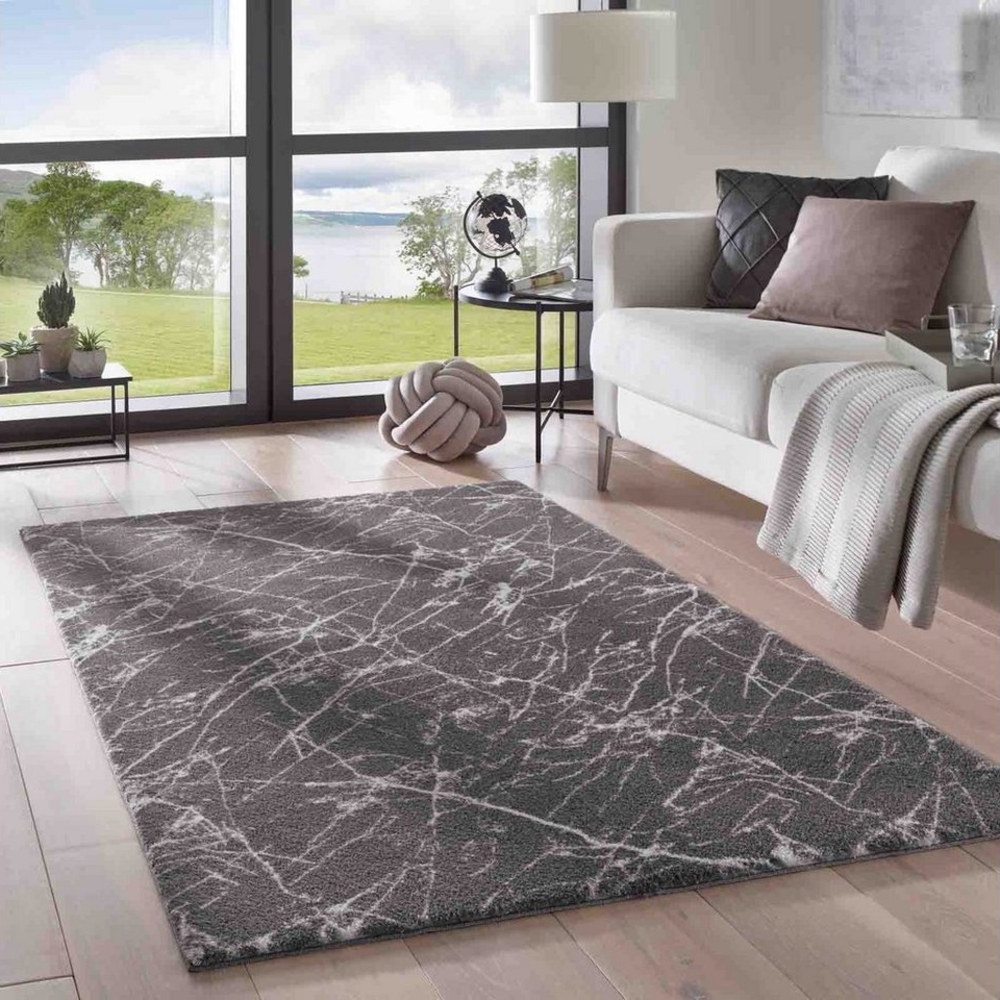 TaraCarpet Teppich Supersoft Kurzflorteppich Valetta Marmor, rechteckig, Höhe: 19 mm, modern marmoriert waschbar Wohnzimmer Schlafzimmer Badezimmer 160x230 Bild 1