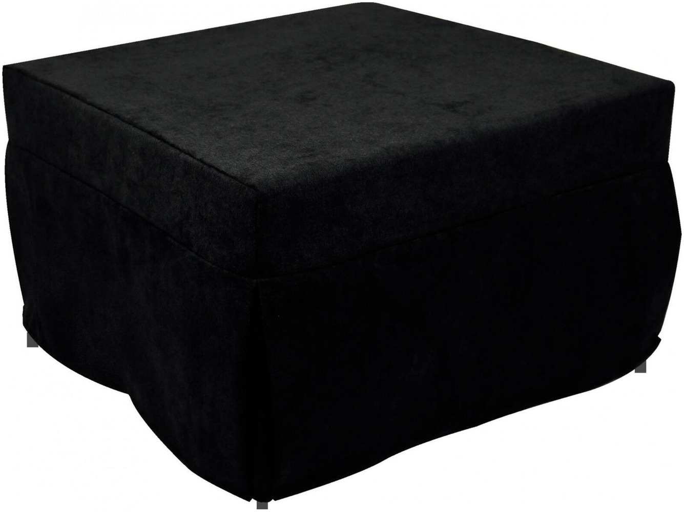 Dmora Pouf Arno, Mehrzwecksessel, Sitzsack, Hockerhocker, Made in Italy, 78x78 h45 cm, Schwarz Bild 1