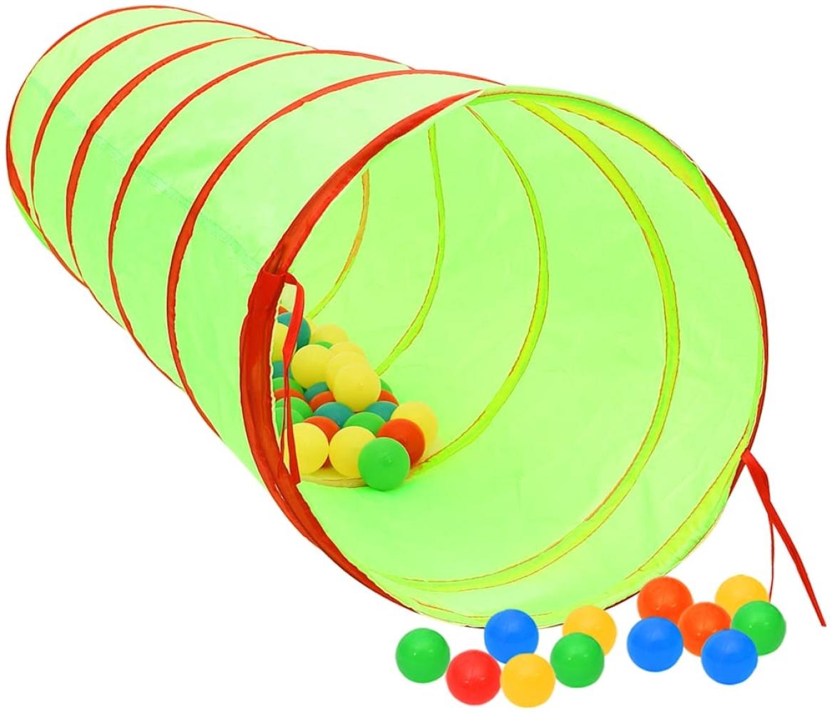 vidaXL Spieltunnel mit 250 Bällen Grün 175 cm Polyester 3107757 Bild 1