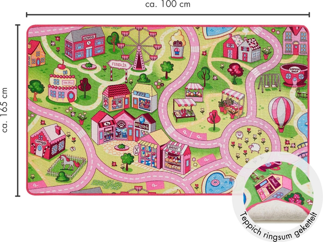 Teppich Sweet Town 100 x 165 cm Bild 1