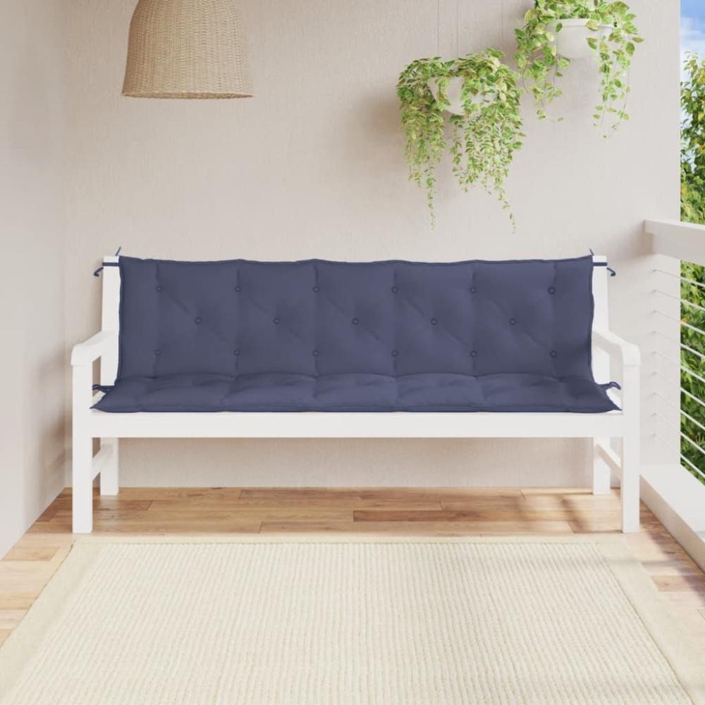 vidaXL Gartenbank-Auflagen 2 Stk. Marineblau 180x50x7 cm Oxford-Gewebe 379106 Bild 1