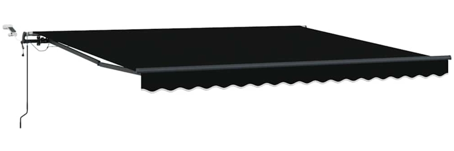 vidaXL Einziehbare Markise with Schwarz 400 × 300 cm Stoff 3330598 Bild 1