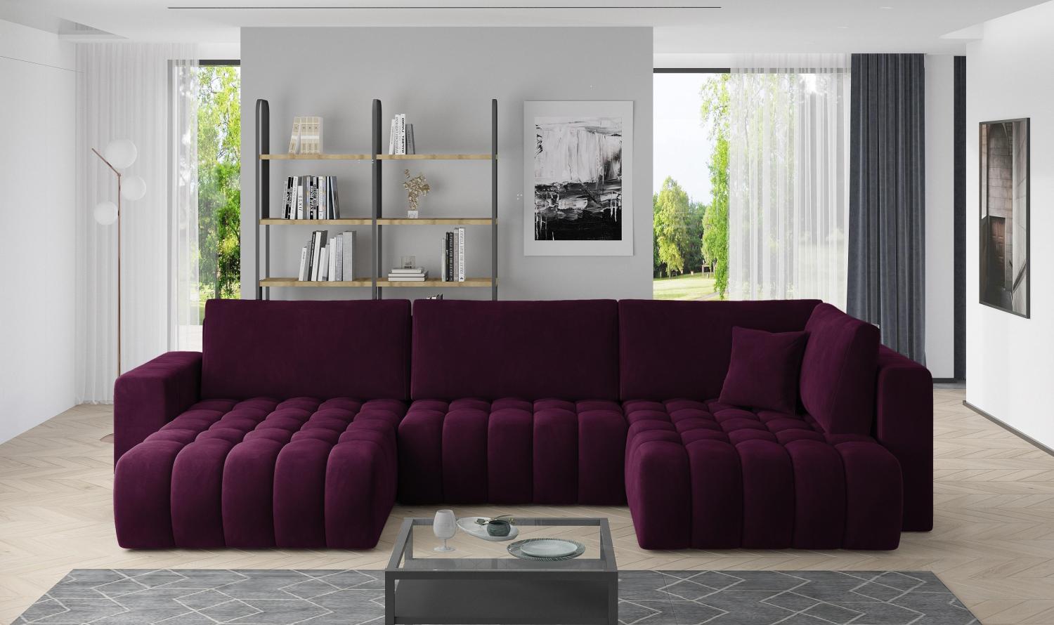 Wohnideebilder Bonito Dunkelviolett Ecksofas & Eckcouches CO-BON-LT-25VE Bild 1