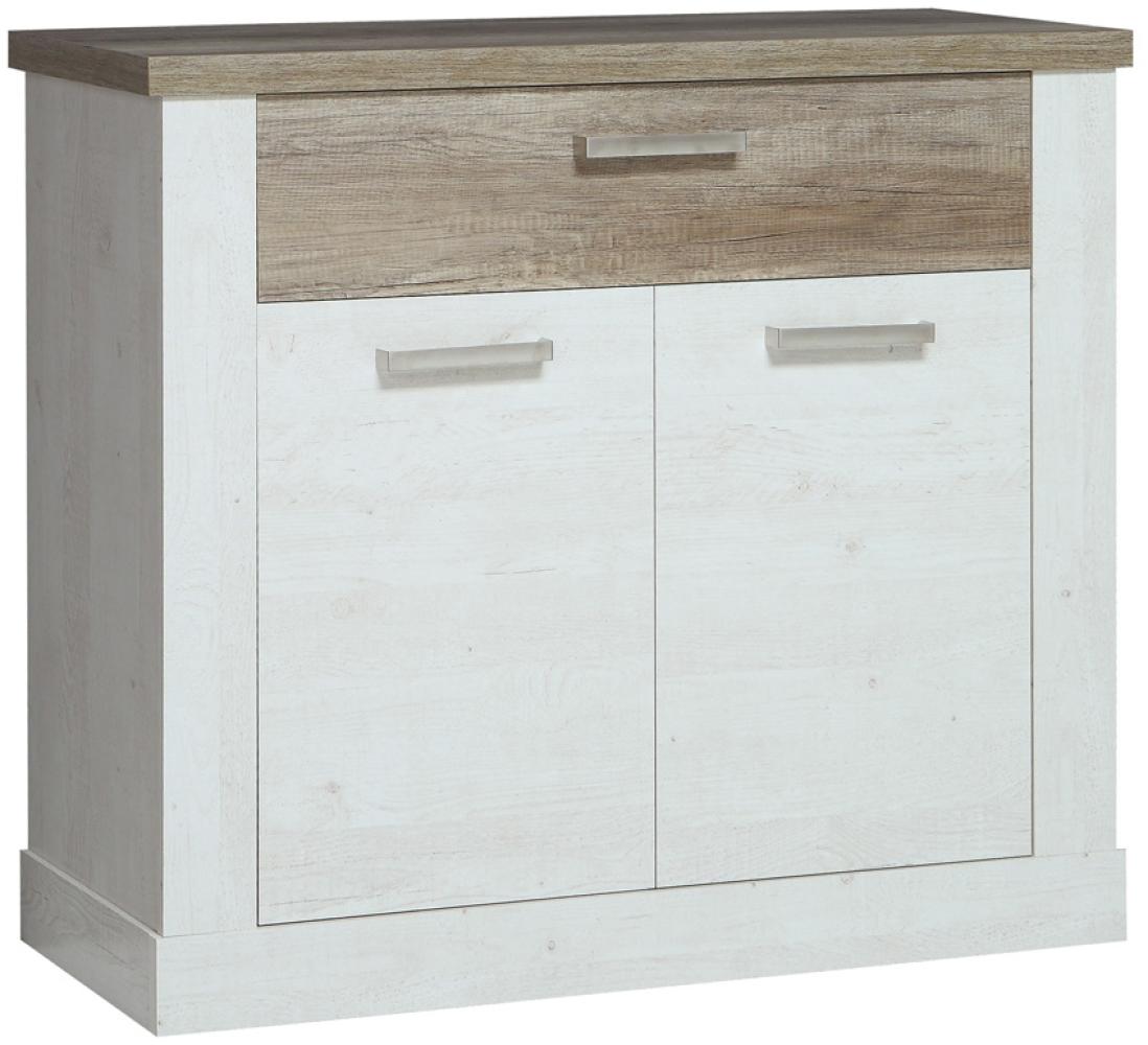 Sideboard Durio 50 Pinie weiß 101x91x42 cm Anrichte Schrank Wohnzimmer Bild 1