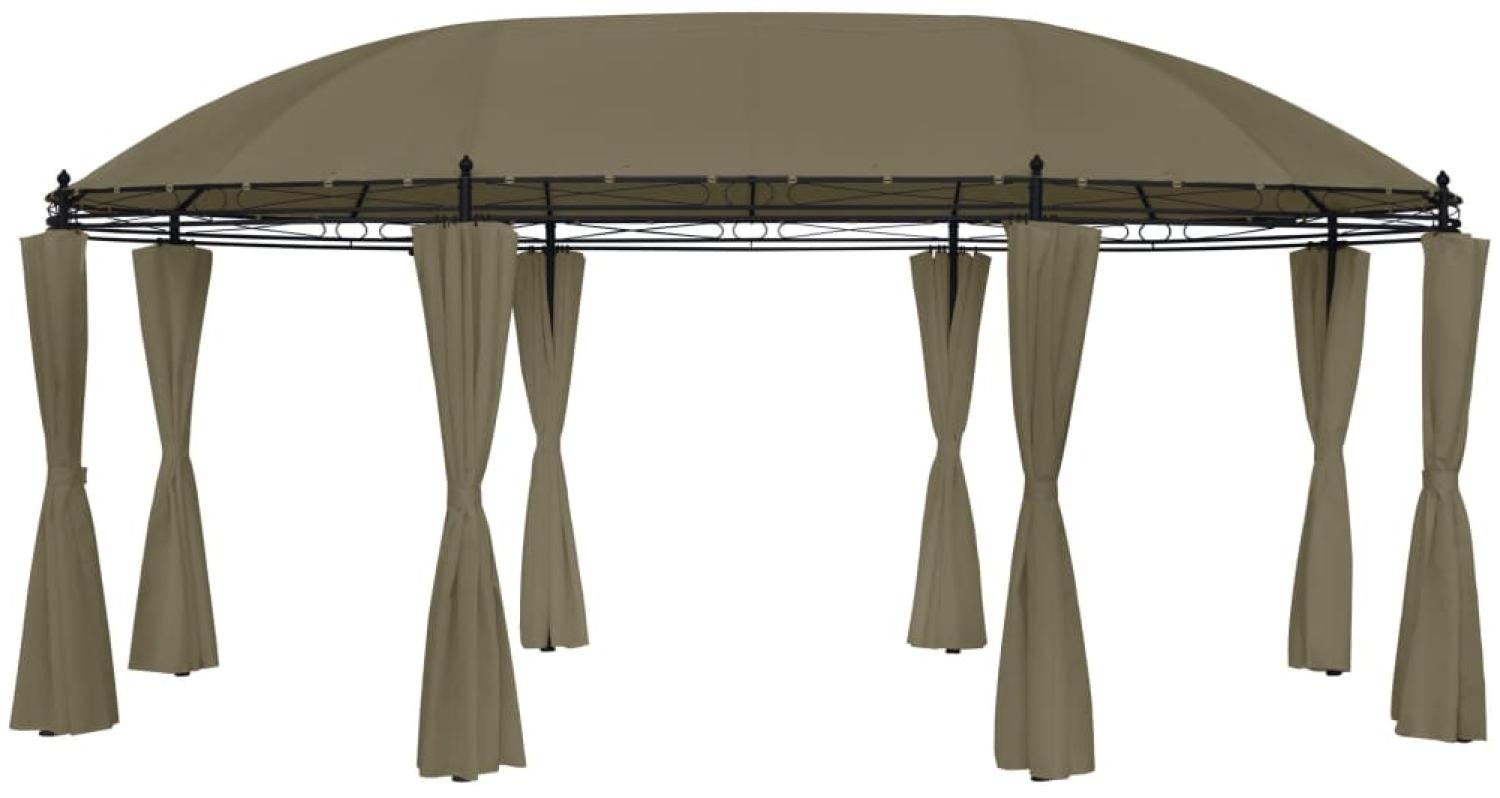 vidaXL Pavillon mit Vorhängen 520x349x255 cm Taupe 180 g/m² 312231 Bild 1