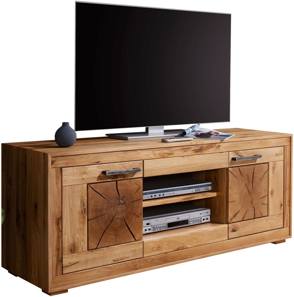 TV-Wand >WZ-0315< (BxHxT: 150x62,1x46 cm) in natur geölt - 150x62,1x46 (BxHxT) Bild 1