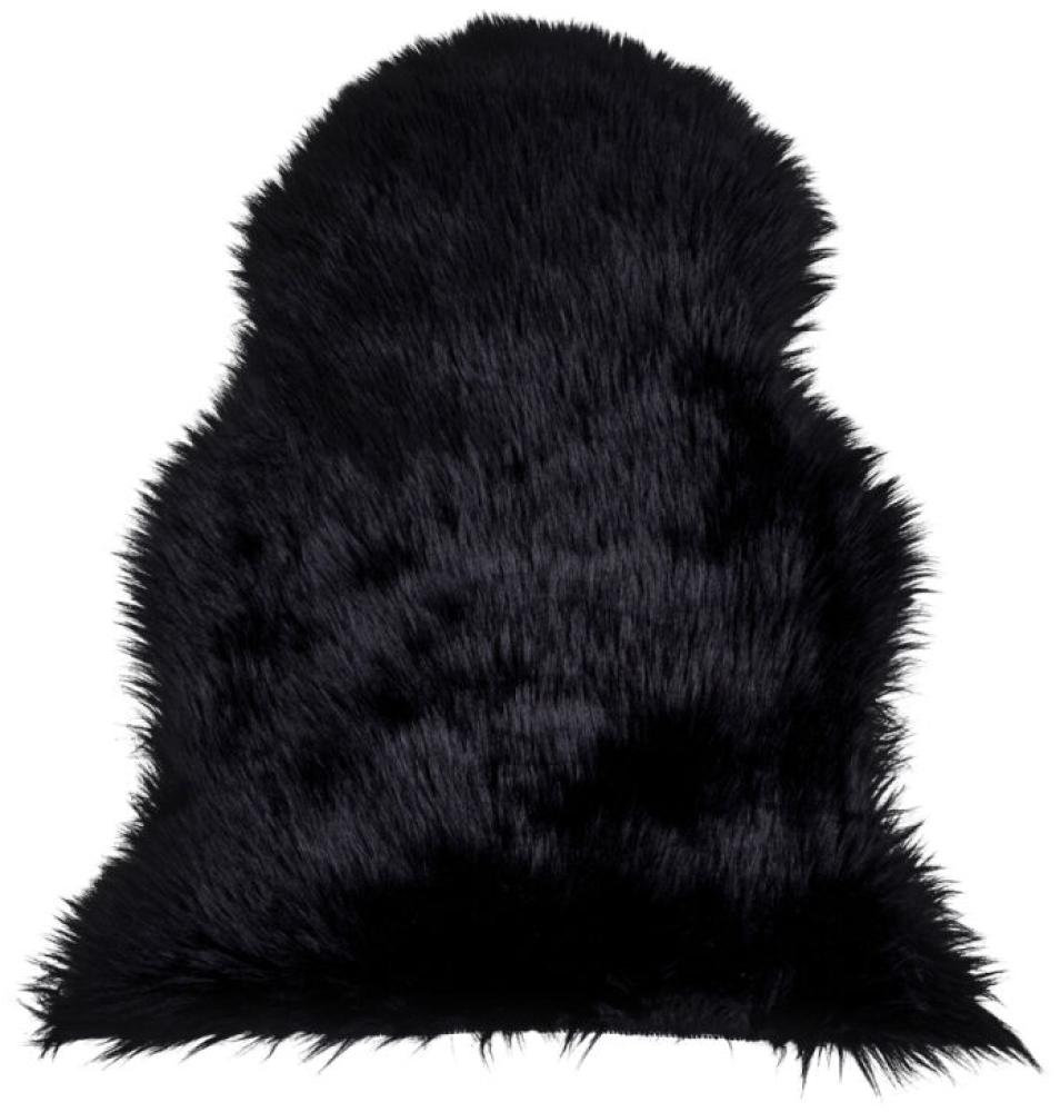 Lammfell Kunst, schwarz, 50x85 cm Bild 1