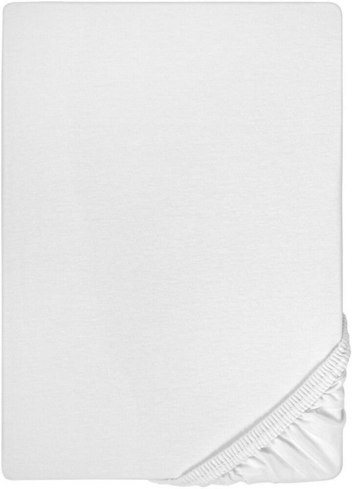 biberna Jersey-Elastic-Boxspring-Spannbetttuch 0077640, weiß, 1x 180x200 cm - 200x220 cm Bild 1