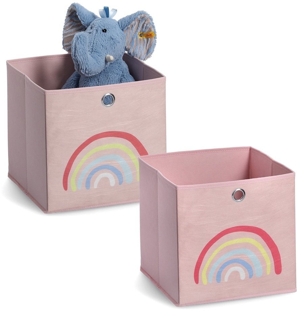 Zeller Present Organizer Rosy Rainbow (Set, 2 St), Aufbewahrungsbox, flach klappbar, Vlies Bild 1