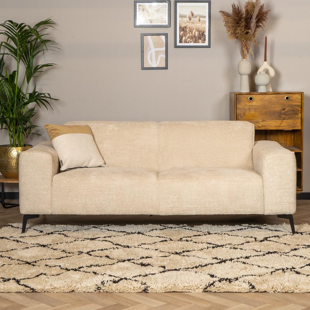 Bronx71 Bouclé Sofa Vegas 2,5-Sitzer beige Bild 1