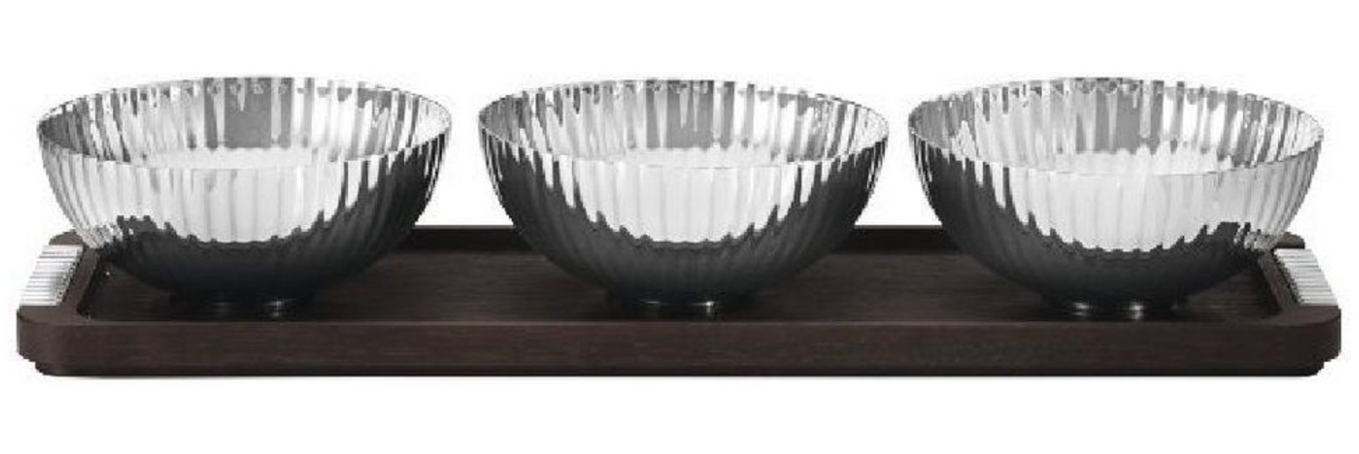 Georg Jensen Schalen auf Holz-Tablett Bernadotte (4-teilig) 10018216 Bild 1