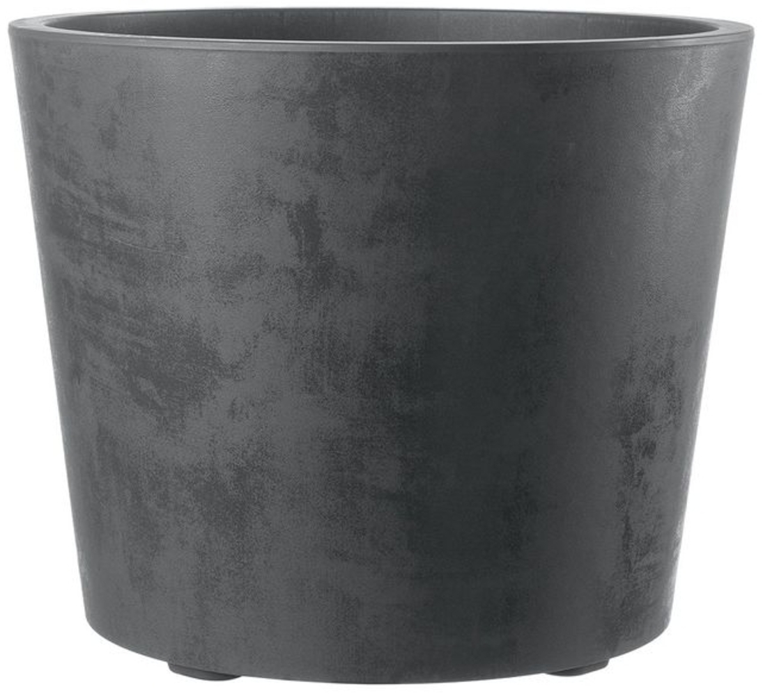 Rollbarer XL Pflanzkübel Millennium 80 Liter in Anthrazit mit Tolle Naturstein Optik, Maße: 59x59x49 cm Bild 1