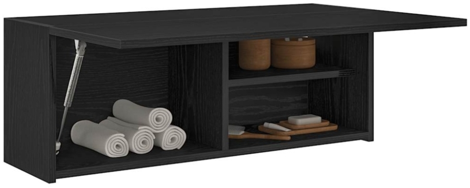 vidaXL Bad-Wandschrank Schwarz 80x25x30 cm Holzwerkstoff 860077 Bild 1