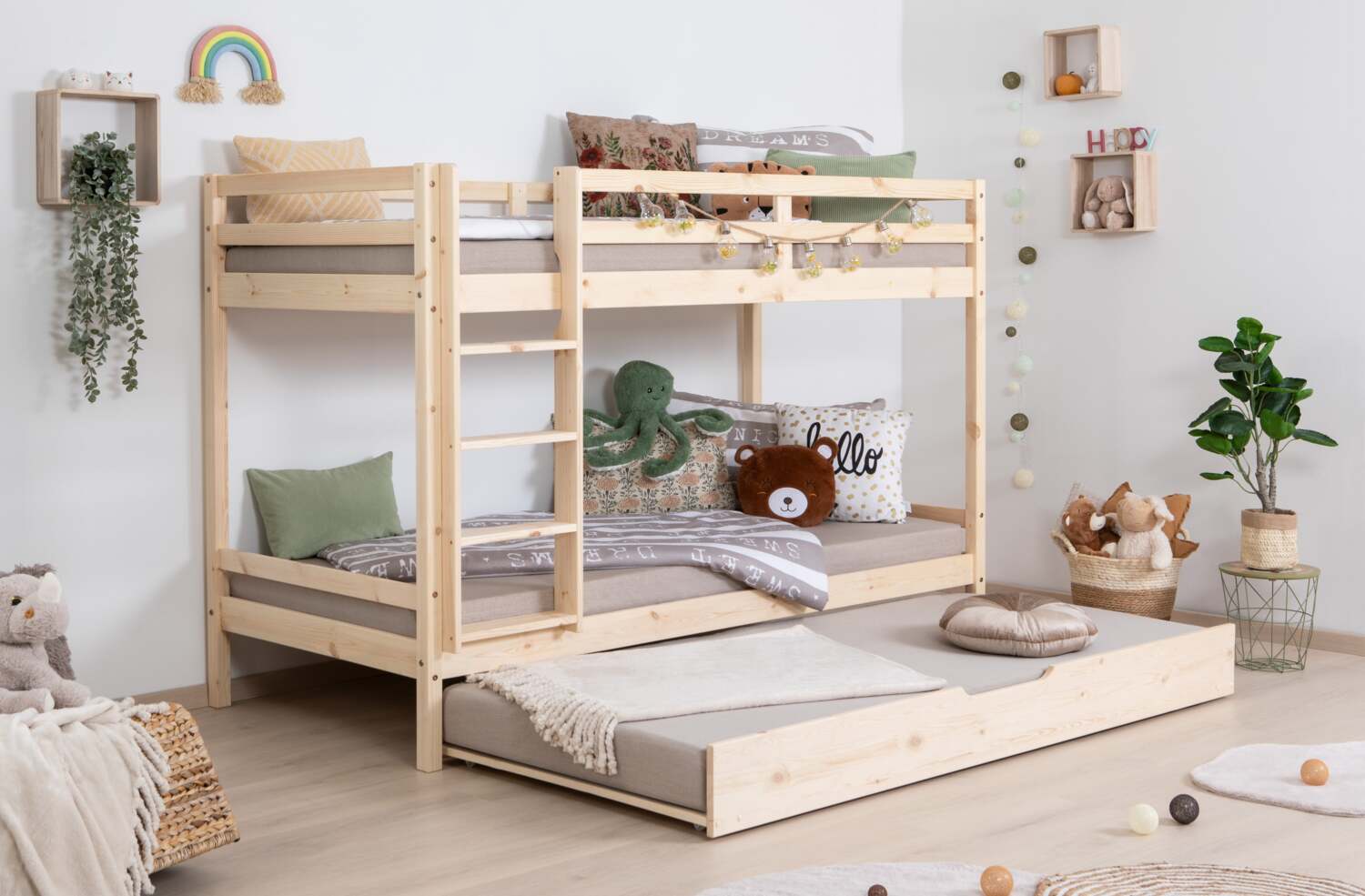 Etagenbett "Rene" Kiefer massiv Bild 1